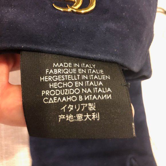 Gucci GG Suede and Leather Gloves in Viola NEW IN BOX w tags - Picture 4 of 10